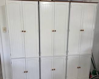 Each cabinet is 23.25" wide by 6ft height and 12" deep