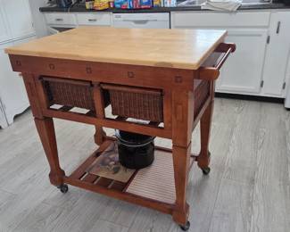 Great island with butcher block top