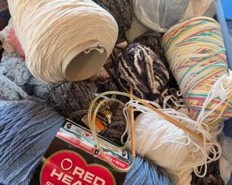 Tote full of yarn