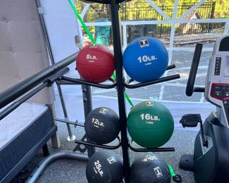 Med/Exercise Balls w/Stand