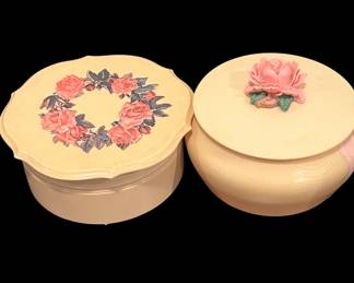 Celluloid trinket/powder boxes
