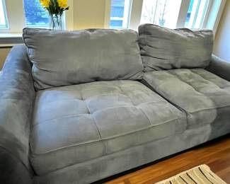 Navy Microfiber Sofa Set