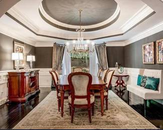 Stanley Furniture Dining Room Suite Credenza and Settee