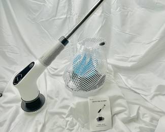 Dovety Electric Spin Scrubber, Cordless Cleaning Brush, Shower Scrubber with 8 Replaceable Brush Head, Power Cleaning Brush with Extension Handle, 2 Adjustable Speed, for Bathtub Grout Tile Floor