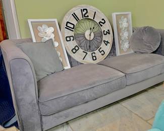 Designer Sofa with Metal Legs & Home Decor
