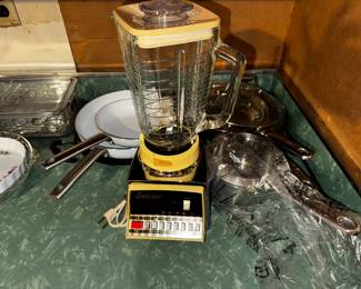 Blender, pots, pans, bakeware