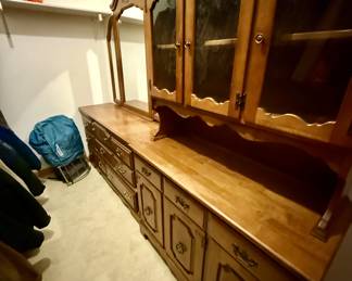 2 separate pieces -one dresser one antique hutch 