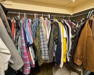 Large selection of men’s clothing 