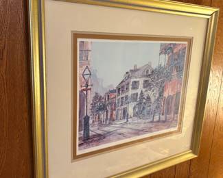 Framed Rue Royale New Orleans Signed