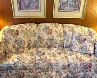 Floral Upholstered Sofa