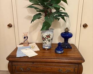 French Provincial Louis XV Walnut Nightstand