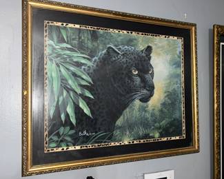 Framed Black Panther Print by Don Balke