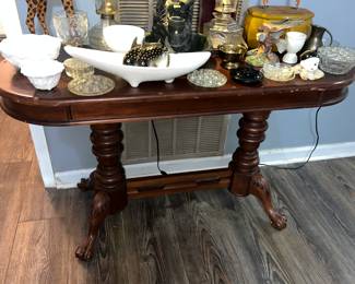 Wood console table