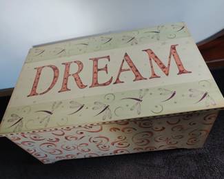 Handcrafted toybox!   Beautifully painted !