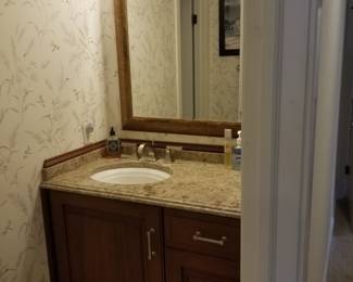 Bath vanity; mirror; vanity lights