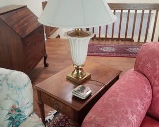 End table; Lenox table lamp