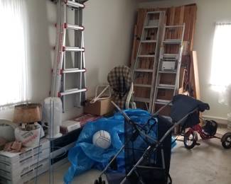 Ladders and household supplies