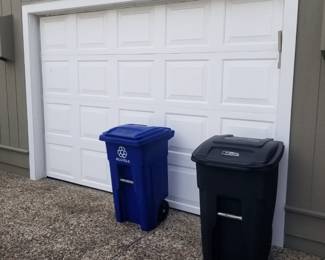 Garage door with opener