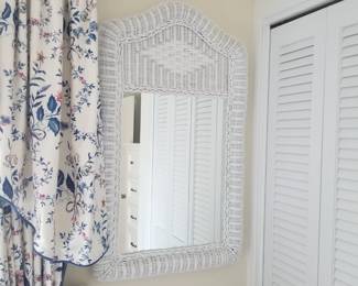 Wicker mirror