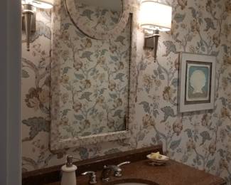 Vanity mirror; vanity lights