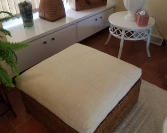 Wicker ottoman