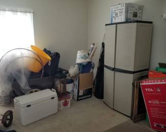 Storage cabinet; garage stuff