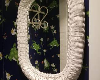 Wicker mirror