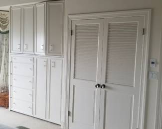 Built in storage cabinets