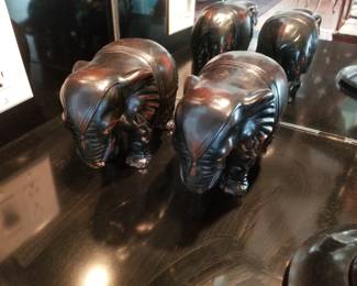 Carved elephants
