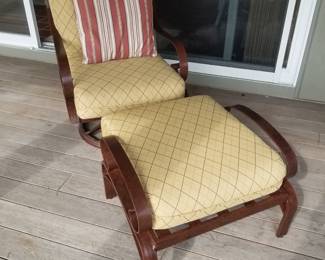 Patio chair & ottoman