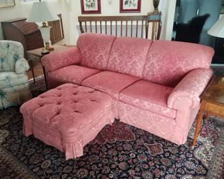Sumptuous sofa with matching ottoman