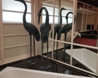 Bird sculptures