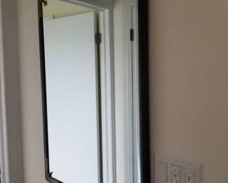 Black lacquer wall mirror