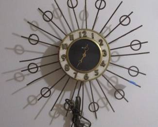 1960's Mid Century Wall Clock