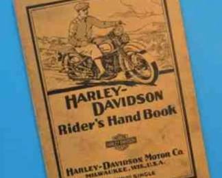 1929 - 34 Riders Harley Davidson Handbook/Owners Manual