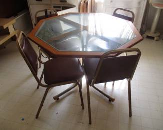 Glass Dinette Table with (4) Chairs