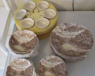 Olde English Countryside Ironstone  Dinnerware Set
