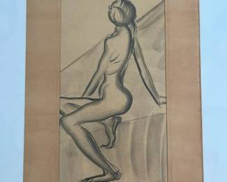 59 William Ehrich Original Charcoal Nude 1939 min
