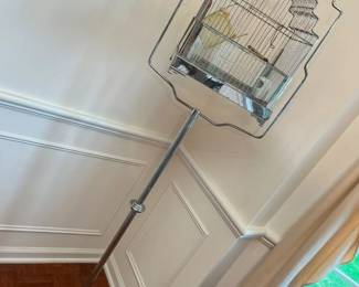 59 Vintage Chrome Birdcage Standmin