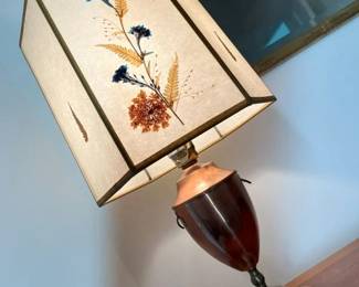 59 Dried Floral Shade Brass Table Lampmin