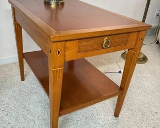 59 Max F. Ilsanker Mastercraftsman Marquetry Side Table X2min