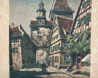 59 Paul Sollmann Rothenburg ob der Tauber Original Etchingmin