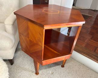 59 Max F. Ilsanker Marquetry Hexagonal Accent Tablemin