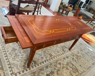 59 Max F. Ilsanker Marquetry Slide Leaf Coffee Tablemin