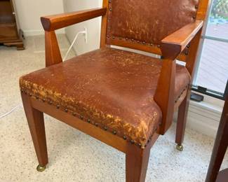 59 Arts Crafts Leather Armchairmin