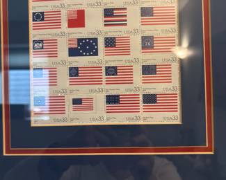 Stamp collection in frame