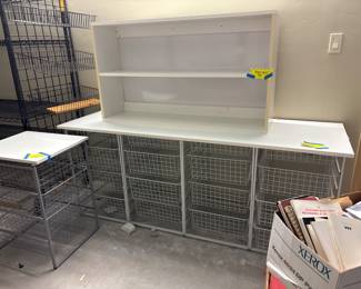 Storage bins Large and Small, Bookcase on top