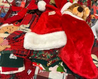 Xmas linens and stockings