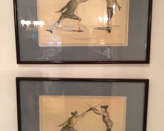 Vtg. Fencing prints