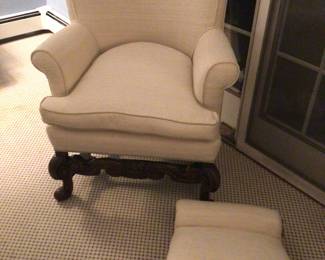 Chair with footstool